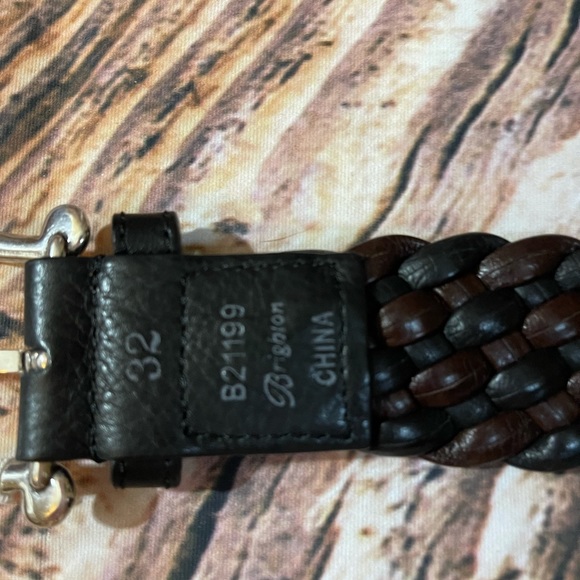 New Brighton Bonita Braid Leather Belt Size 32 New 821199 Blk/Brn - Picture 2 of 4